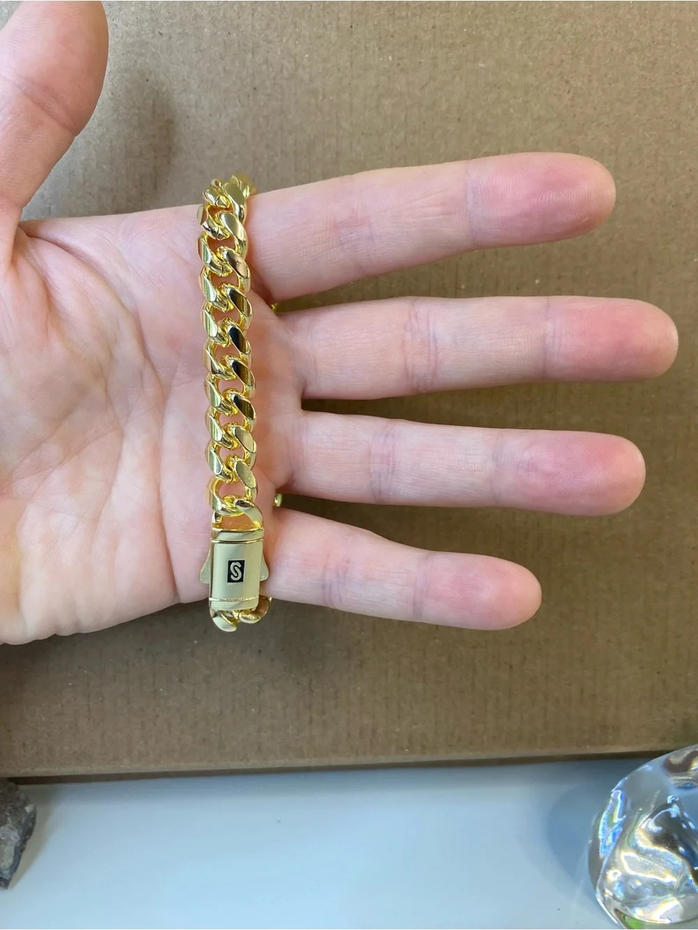 8” Cuban Monaco 14k Gold Filled Bracelet